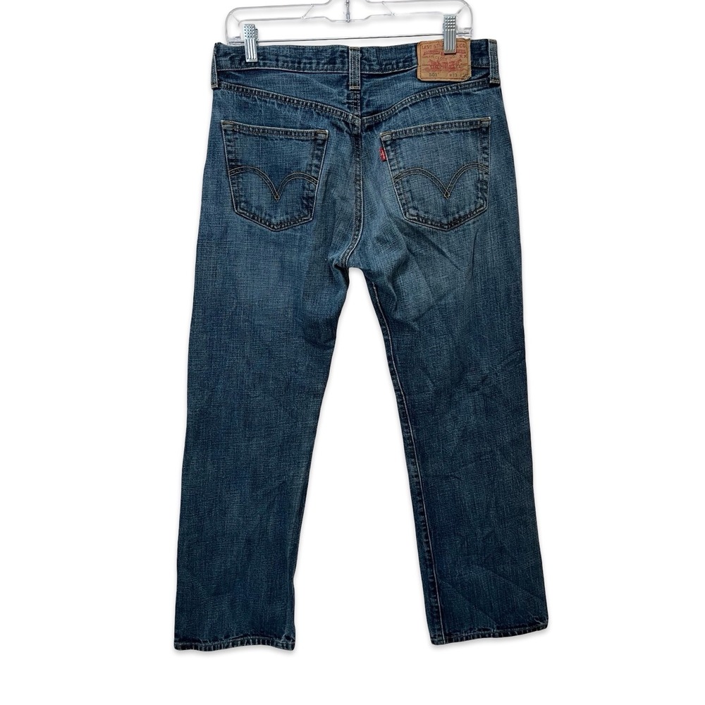 Levi's 501 Men's Jeans 33x30 Dark Wash Straight Leg Button Fly Denim